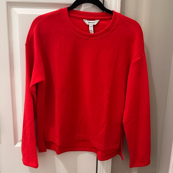 NWT SPANX Red Relaxed Long Sleeve Top - Picture 4 of 6